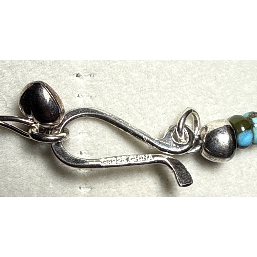 Jay King Graduated Chilean Turquoise & Sterling Silver Bead 20" Necklace J12-15 - Picture 4 of 4